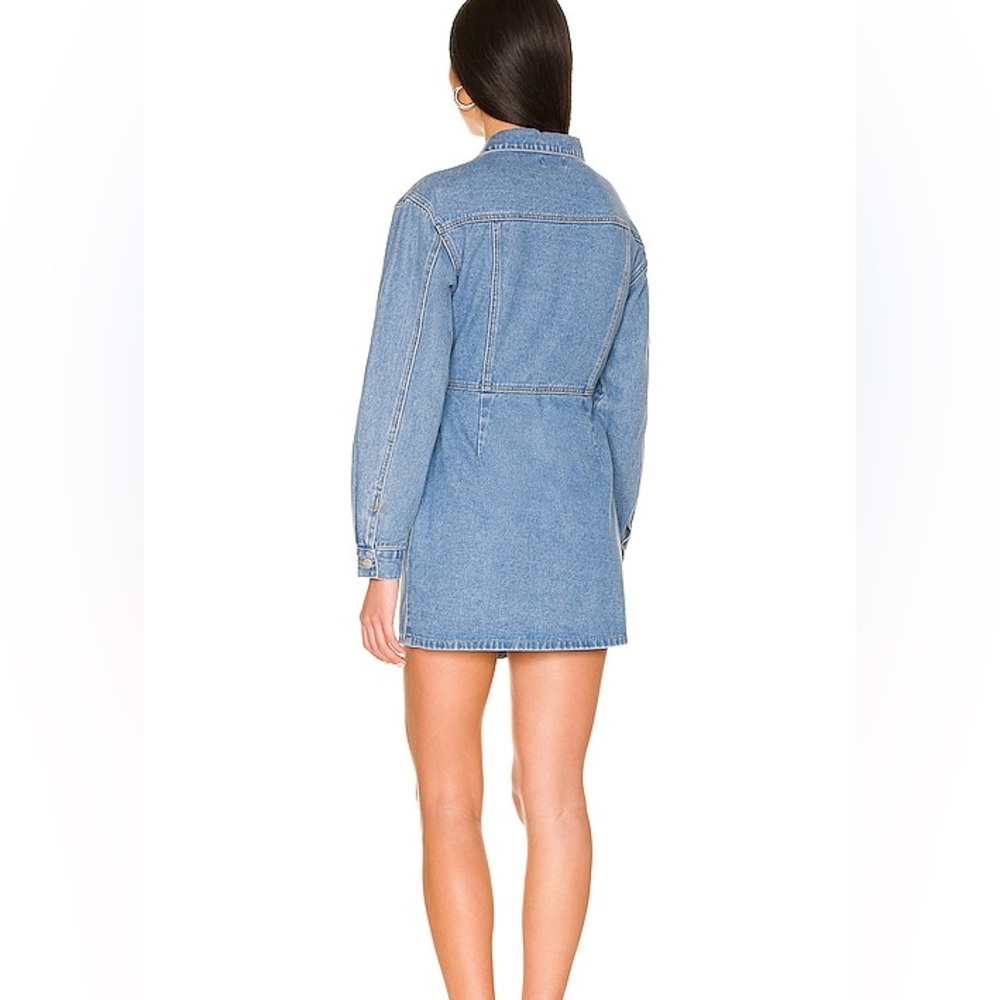 Revolve Superdown Mika Button Up Denim Dress Xs J… - image 3